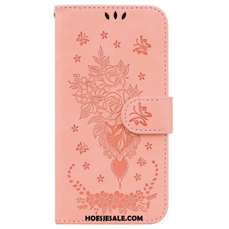 Folio-hoesje iPhone 16 Plus Telefoonhoesje Rozen