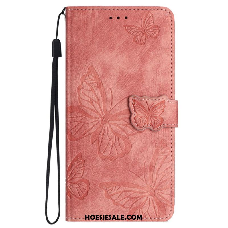 Folio-hoesje iPhone 16 Portemonnee Met Vlindermotief