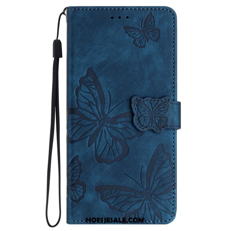 Folio-hoesje iPhone 16 Portemonnee Met Vlindermotief