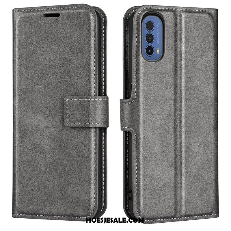 Folio-hoesje voor Moto E40 / E30 / E20 Slank Extreem Leereffect