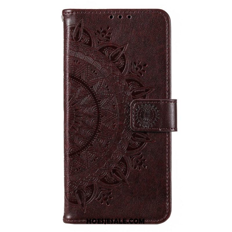 Folio-hoesje voor Moto G73 5G Zon Mandala