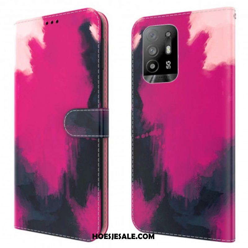 Folio-hoesje voor Oppo A94 5G Waterverf