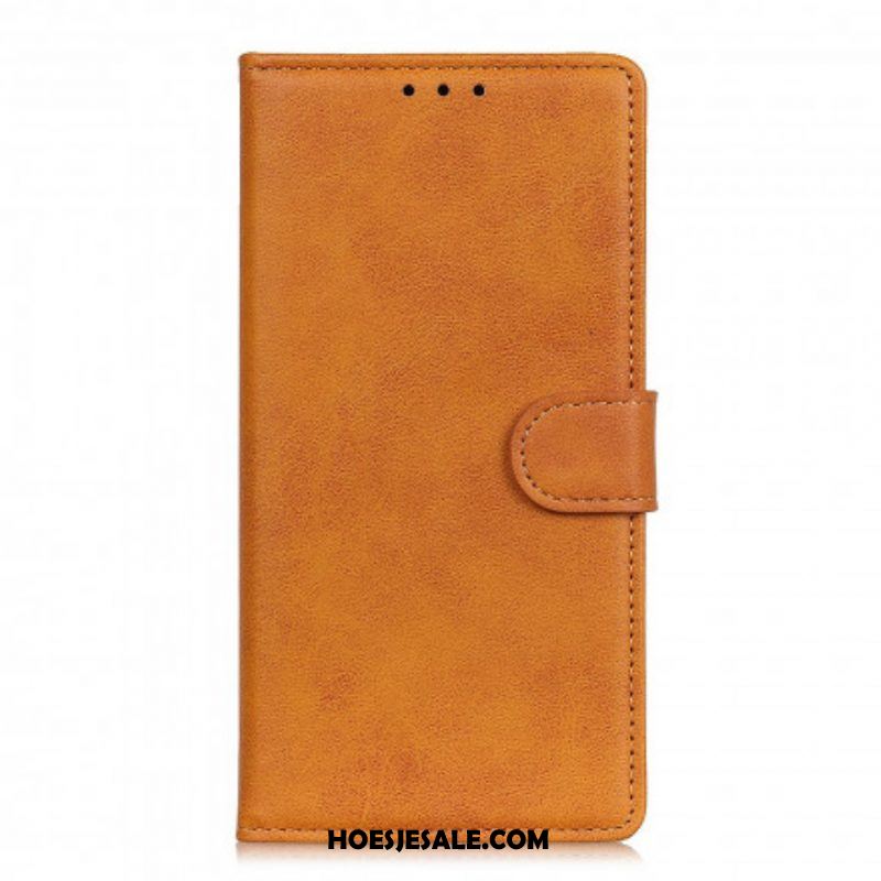 Folio-hoesje voor Oppo Reno 6 5G Retro Mat Leereffect