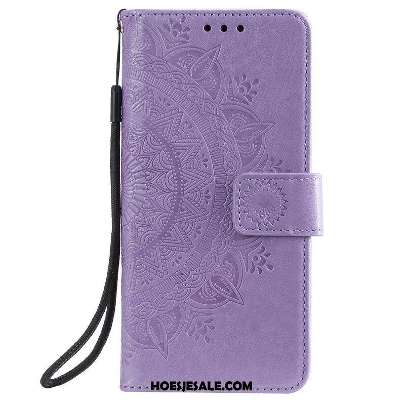 Folio-hoesje voor Samsung Galaxy M12 / A12 Zon Mandala