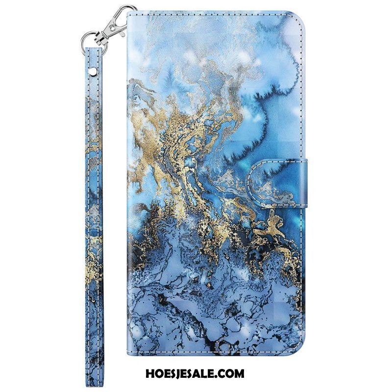 Folio-hoesje voor Samsung Galaxy M13 Abstractie Met Lanyard