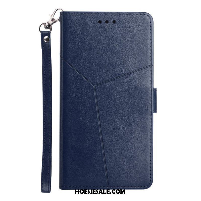 Folio-hoesje voor Samsung Galaxy M13 Stijl Leer Y Design