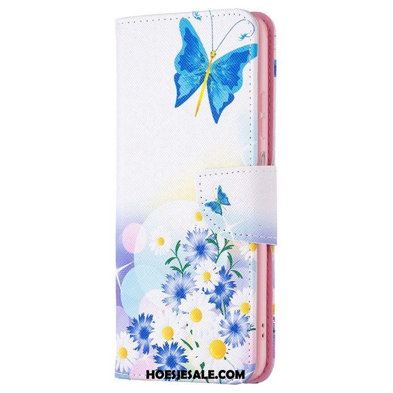 Folio-hoesje voor Samsung Galaxy M23 5G Aquarel Vlinders