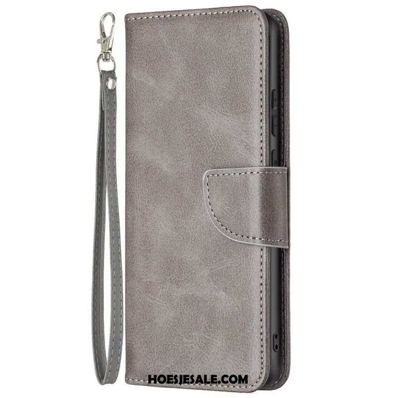 Folio-hoesje voor Samsung Galaxy M23 5G Schuine Sluiting Met Riem