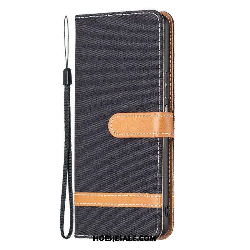 Folio-hoesje voor Samsung Galaxy M23 5G Stof Met Riem