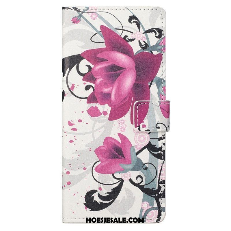 Folio-hoesje voor Samsung Galaxy M23 5G Tropische Bloemen