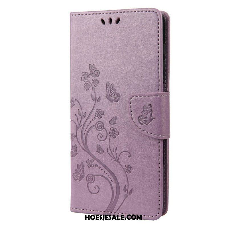 Folio-hoesje voor Samsung Galaxy M23 5G Vlinders En Bloemen