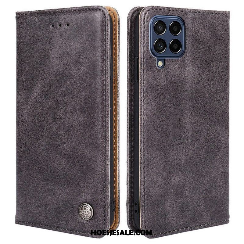 Folio-hoesje voor Samsung Galaxy M53 5G Decoratieve Klinknagels