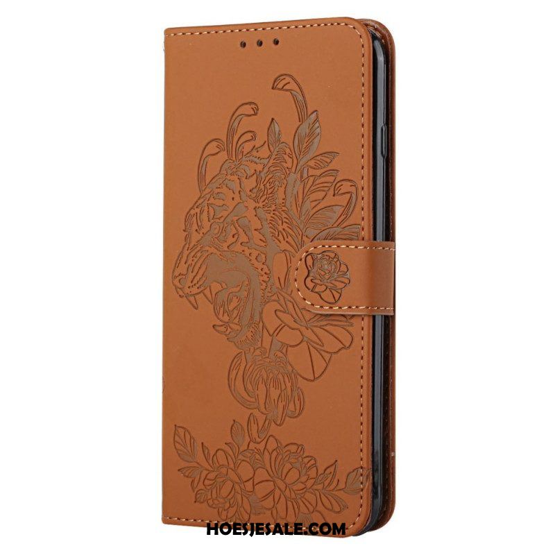 Folio-hoesje voor Samsung Galaxy S20 Plus / S20 Plus 5G Met Ketting Barokke Strappy Tijger