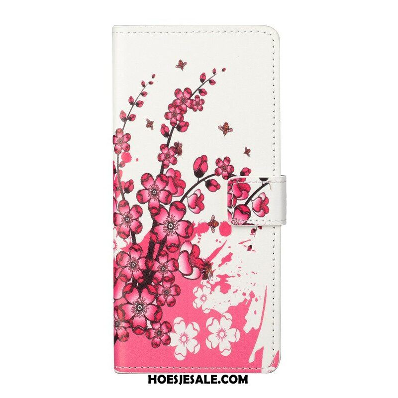 Folio-hoesje voor Samsung Galaxy S21 5G Tropische Bloemen