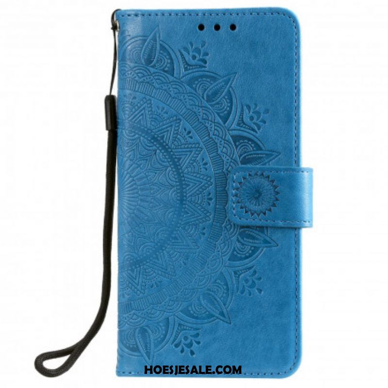 Folio-hoesje voor Samsung Galaxy S21 Ultra 5G Zon Mandala