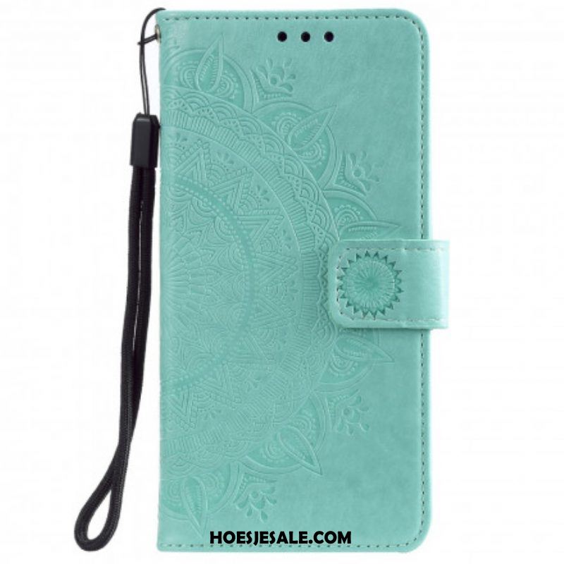 Folio-hoesje voor Samsung Galaxy S21 Ultra 5G Zon Mandala