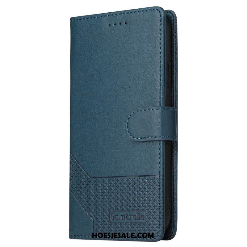 Folio-hoesje voor Samsung Galaxy S22 5G Ledereffect Gq.utrobe