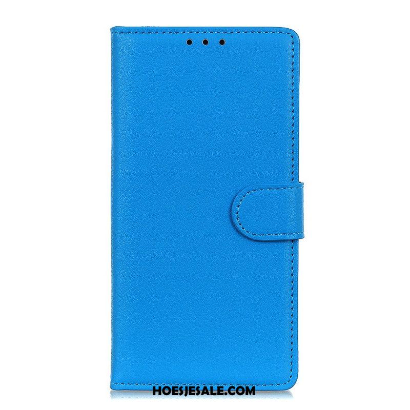 Folio-hoesje voor Samsung Galaxy S22 5G Traditioneel Litchi-leer