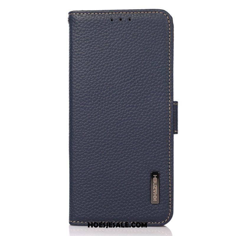 Folio-hoesje voor Samsung Galaxy S23 5G Lychee Leer Khazneh Rfid