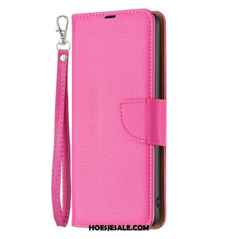 Folio-hoesje voor Samsung Galaxy S23 5G Lychee Schuine Sluiting