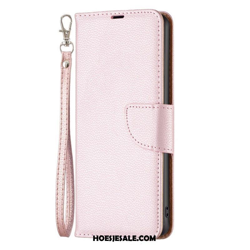 Folio-hoesje voor Samsung Galaxy S23 5G Lychee Schuine Sluiting