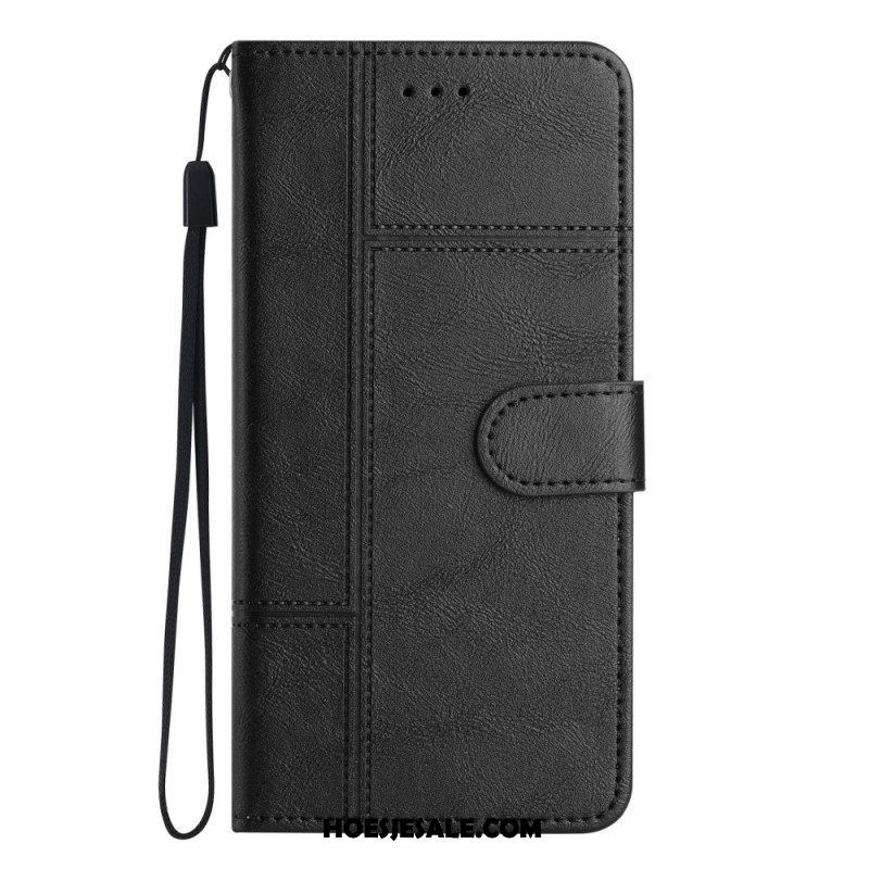 Folio-hoesje voor Samsung Galaxy S23 5G Met Ketting Zaken In Lanyard