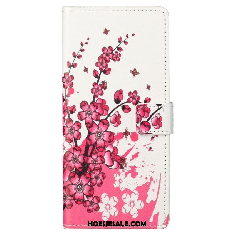 Folio-hoesje voor Samsung Galaxy S23 Plus 5G Tropische Bloemen