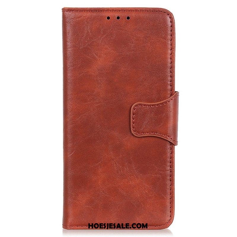 Folio-hoesje voor Sony Xperia 5 IV Gespleten Lederen Vintage Sluiting