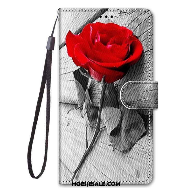 Folio-hoesje voor Xiaomi 12 / 12X Mooie Bloemen Met Riem