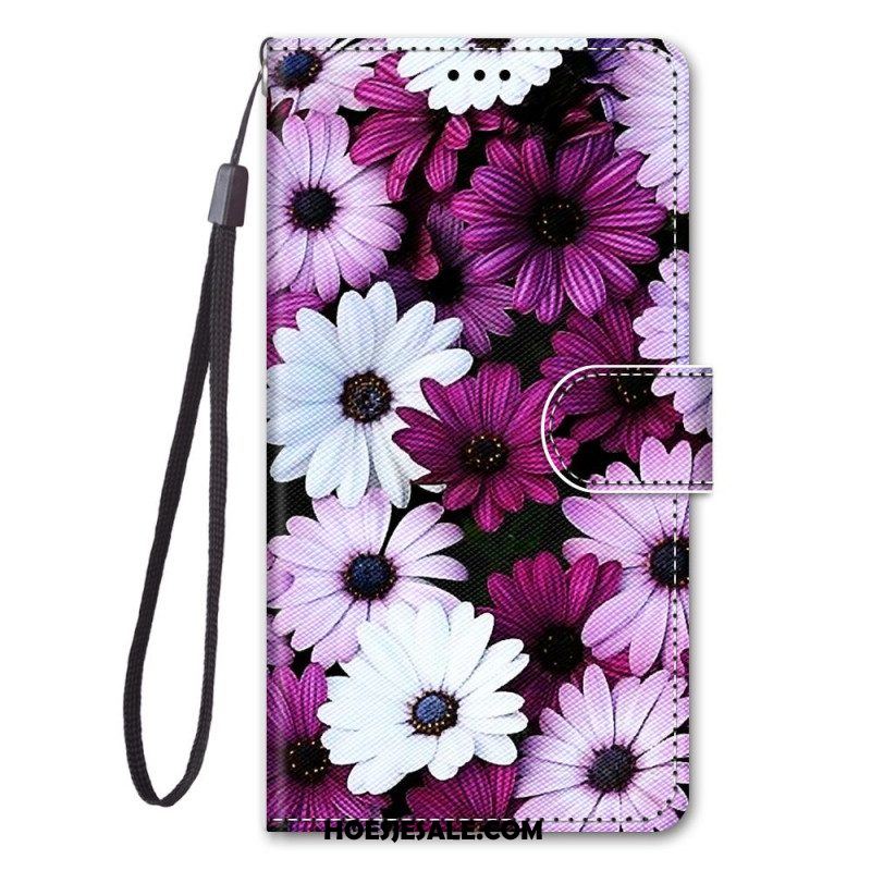 Folio-hoesje voor Xiaomi 12 / 12X Mooie Bloemen Met Riem