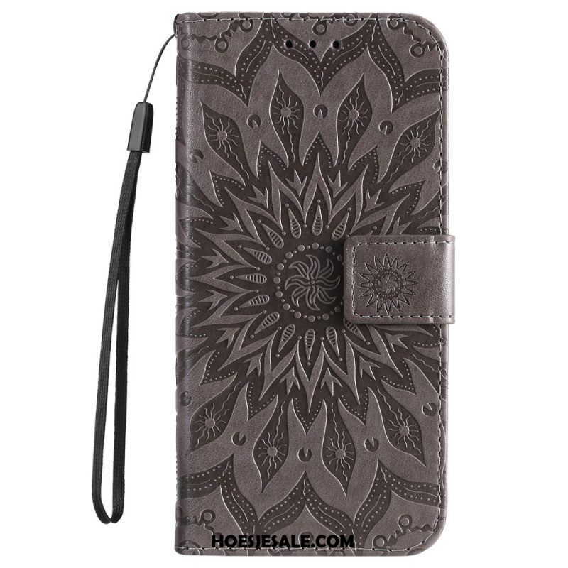 Folio-hoesje voor Xiaomi 12 Lite Mandala Zon Met Lanyard