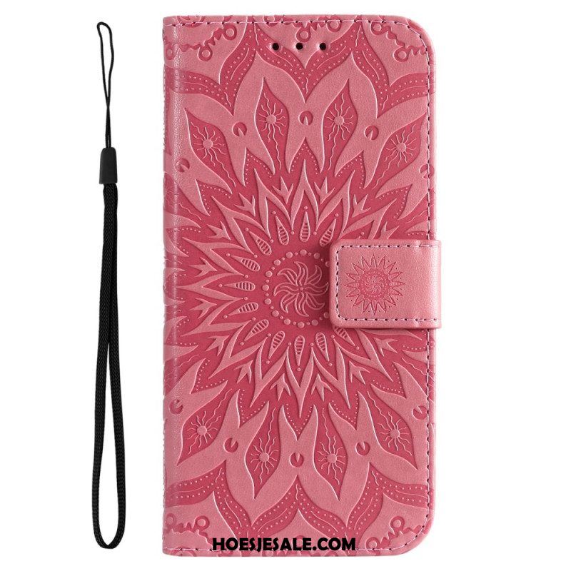 Folio-hoesje voor Xiaomi 12 Lite Mandala Zon Met Lanyard