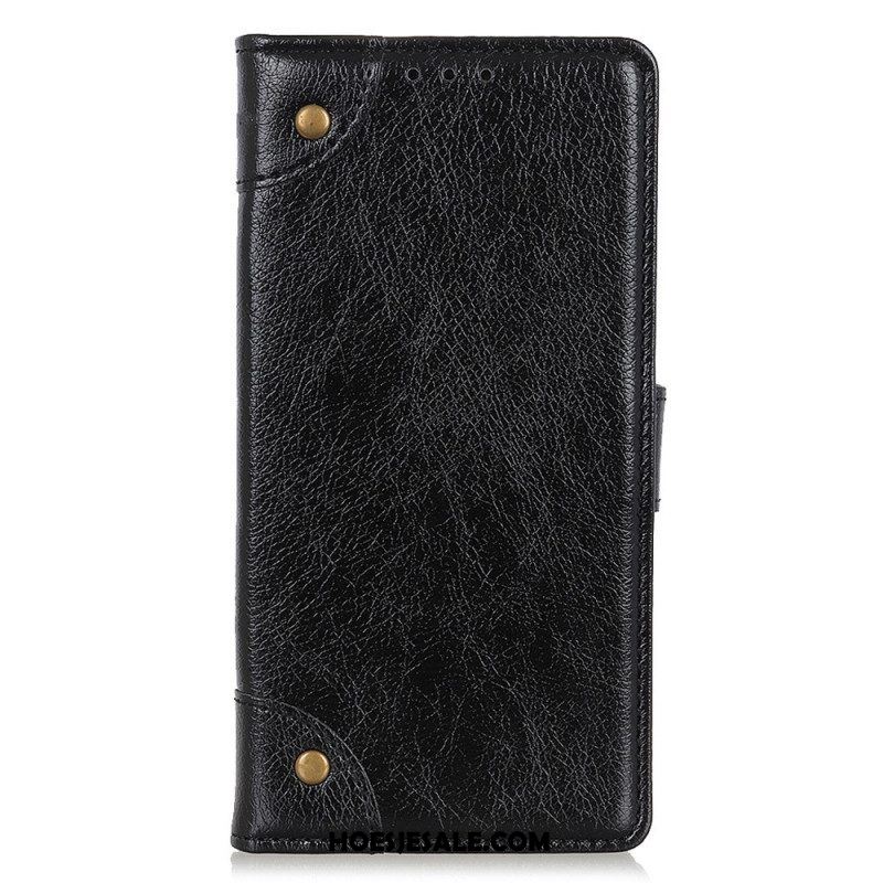 Folio-hoesje voor Xiaomi 13 Pro Stijl Nappa Lederen Vintage Klinknagels