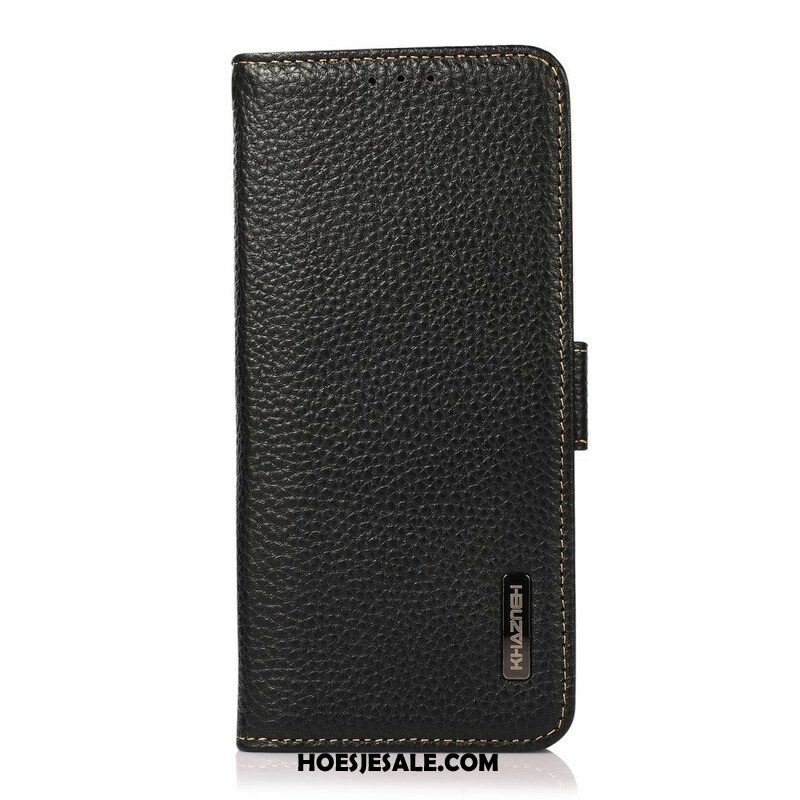 Folio-hoesje voor Xiaomi Redmi Note 10 / 10S Lychee Leer Khazneh Rfid