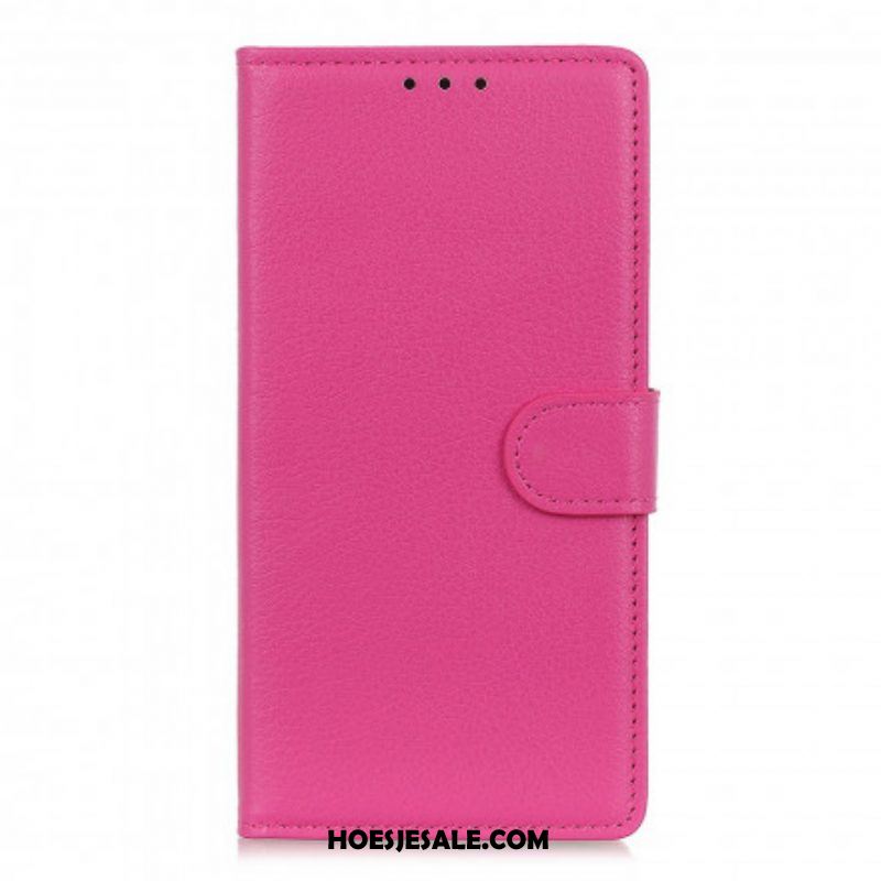 Folio-hoesje voor Xiaomi Redmi Note 10 / 10S Premium Litchi-leereffect