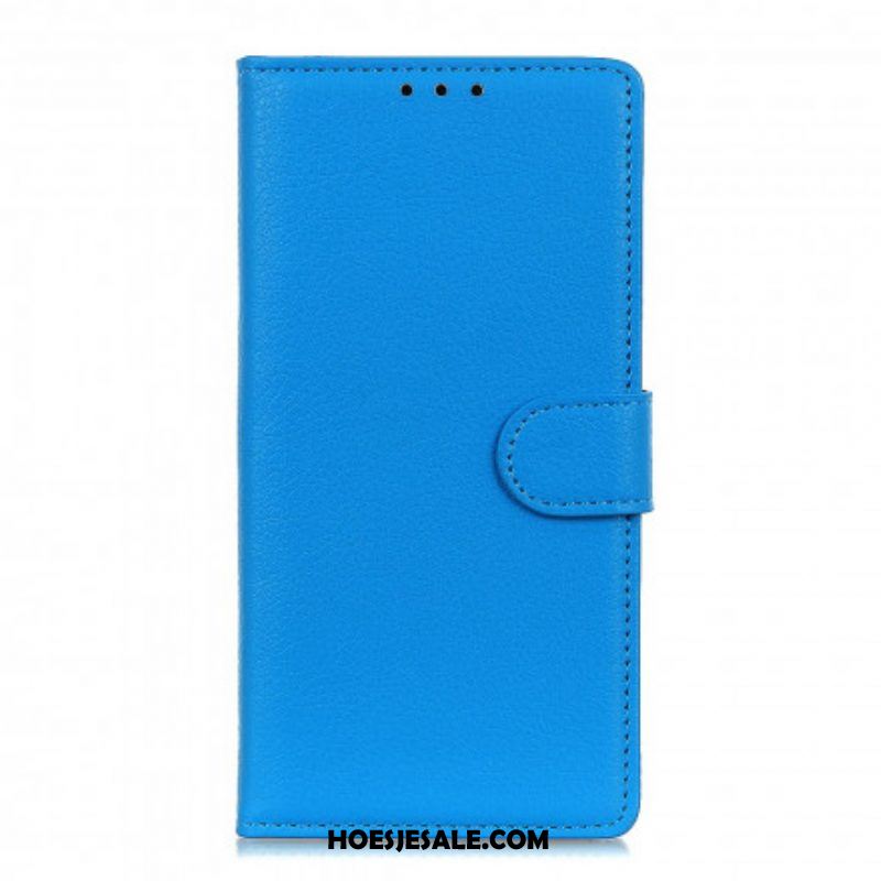 Folio-hoesje voor Xiaomi Redmi Note 10 / 10S Premium Litchi-leereffect