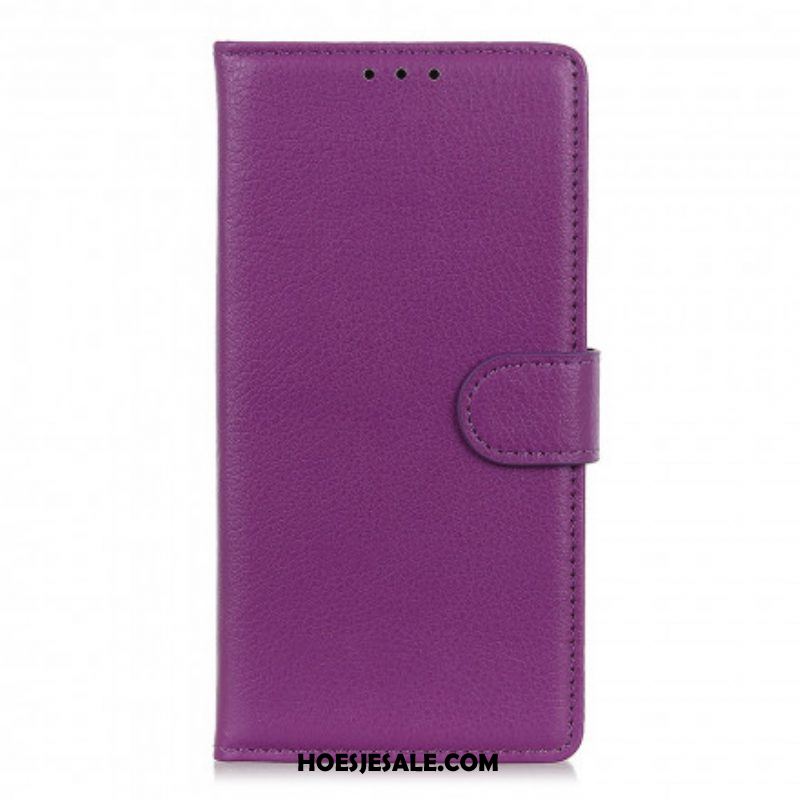 Folio-hoesje voor Xiaomi Redmi Note 10 Pro Premium Litchi-leereffect