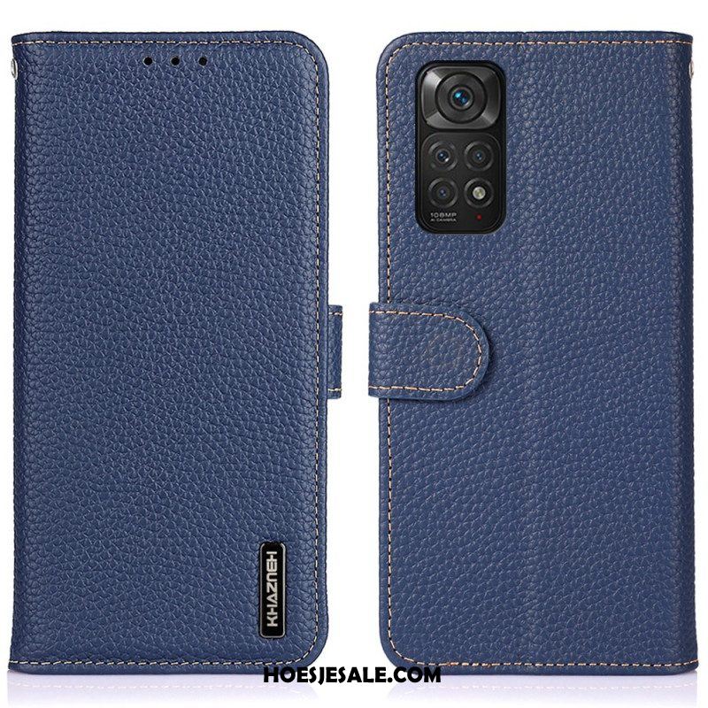 Folio-hoesje voor Xiaomi Redmi Note 11 / 11S Khazneh Lychee Leer