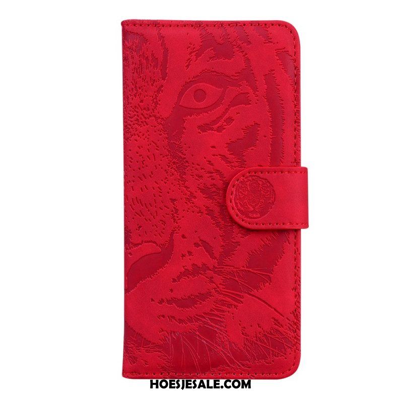 Folio-hoesje voor Xiaomi Redmi Note 11 Pro / 11 Pro 5G Tijger Voetafdruk