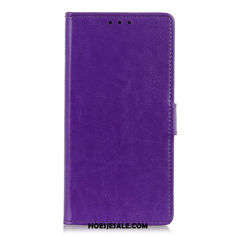 Folio-hoesje voor Xiaomi Redmi Note 11 Pro Plus 5G Glanzend Leereffect