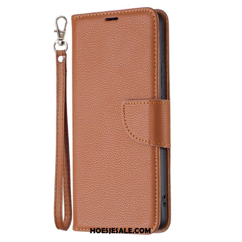 Folio-hoesje voor Xiaomi Redmi Note 11 Pro Plus 5G Lychee Schuine Sluiting