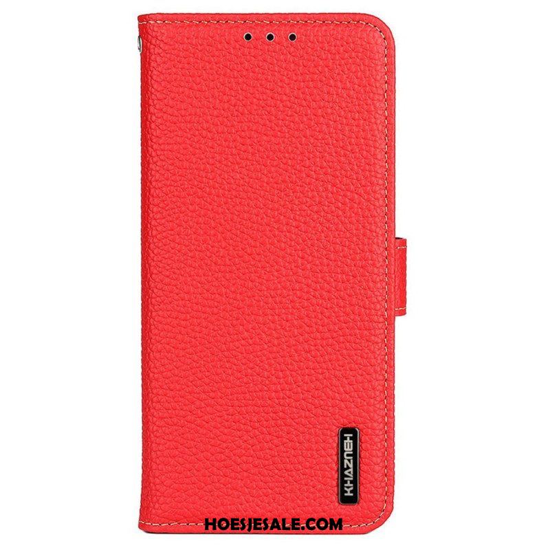 Folio-hoesje voor Xiaomi Redmi Note 12 5G Khazneh Lychee Leer