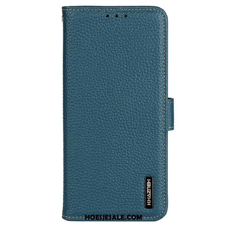 Folio-hoesje voor Xiaomi Redmi Note 12 5G Khazneh Lychee Leer