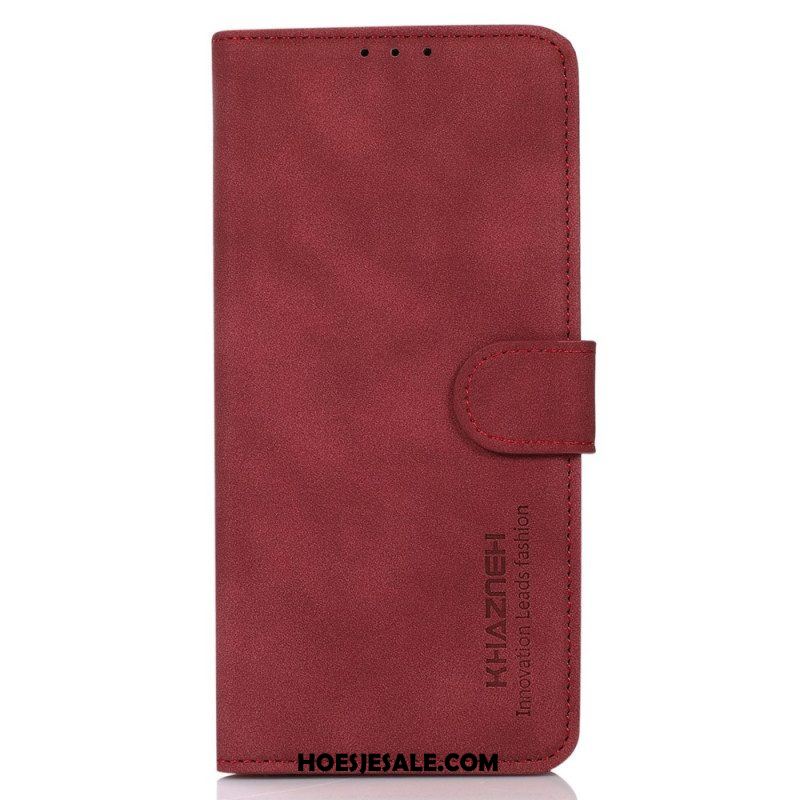 Folio-hoesje voor Xiaomi Redmi Note 12 5G Khazneh Modieus Leereffect