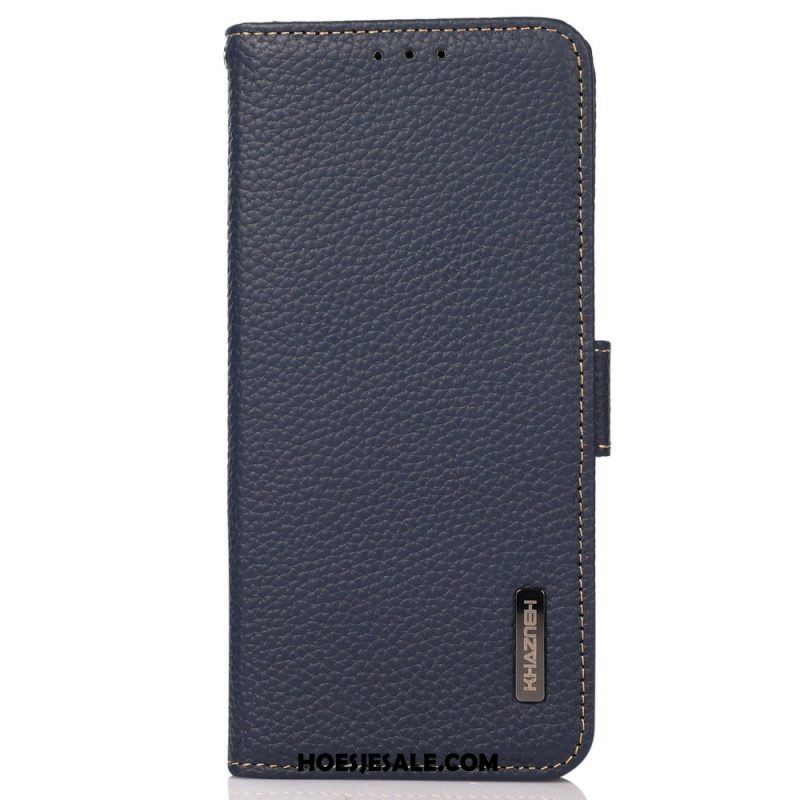 Folio-hoesje voor Xiaomi Redmi Note 12 5G Lychee Leer Khazneh Rfid