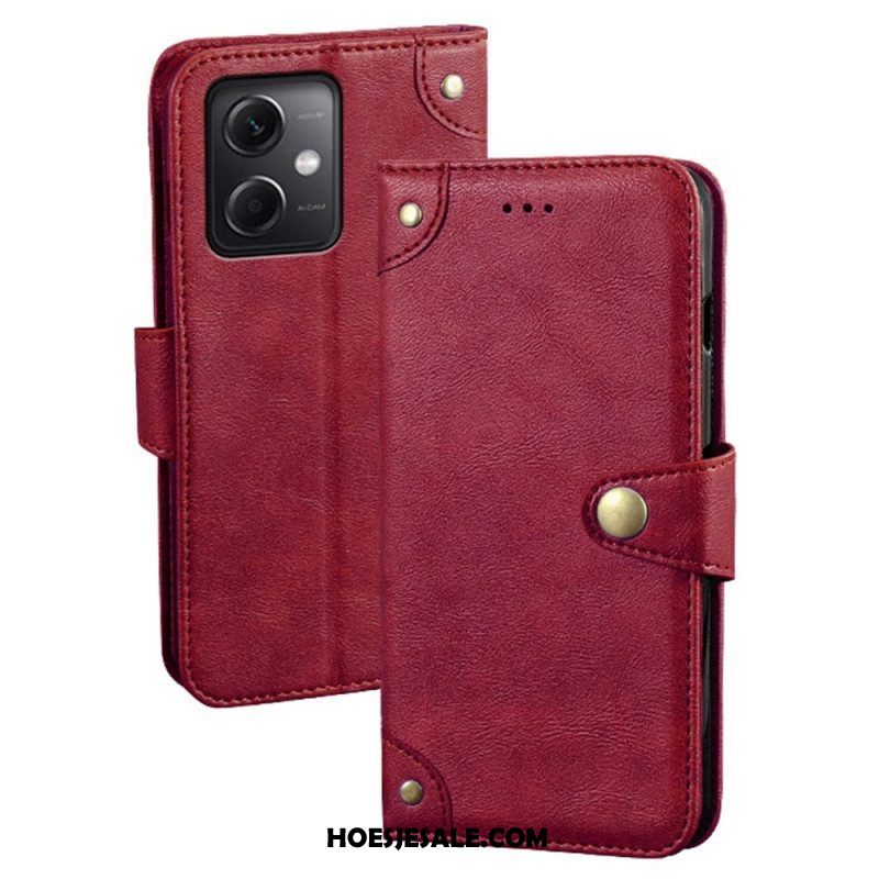 Folio-hoesje voor Xiaomi Redmi Note 12 5G Magnetische Knop