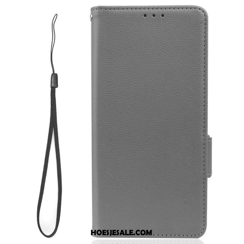 Folio-hoesje voor Xiaomi Redmi Note 12 5G Ultrafijne Lychee-stijl