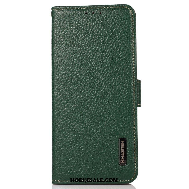 Folio-hoesje voor Xiaomi Redmi Note 12 Pro Lychee Leer Khazneh Rfid