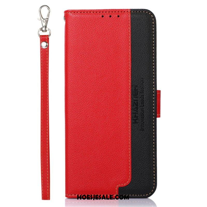 Folio-hoesje voor Xiaomi Redmi Note 12 Pro Lychee-stijl Rfid Khazneh