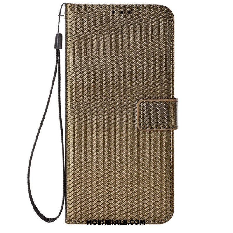 Folio-hoesje voor Xiaomi Redmi Note 12 Pro Met Ketting Stijlvol Imitatieleer Met Bandjes